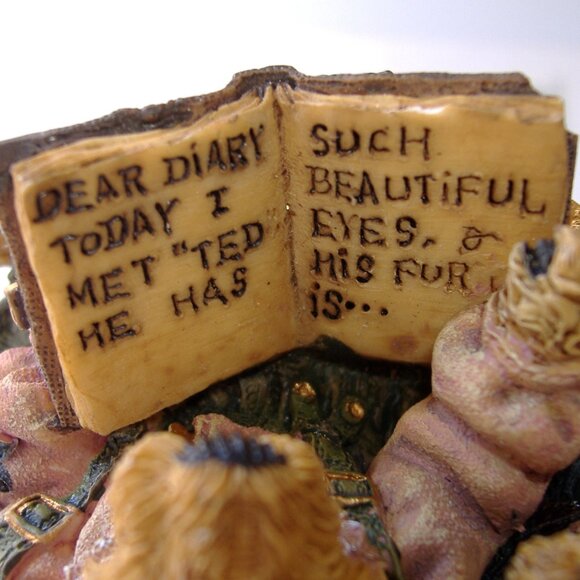 Boyds Bears Bailey & Becky Figurine Couple The Diary Book Edition 7E/2475 Cute - Picture 7 of 11